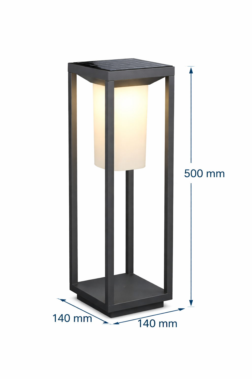 Соларна LED градинска лампа ECOLOS 220 lm 4000K IP65 черна LG01-19