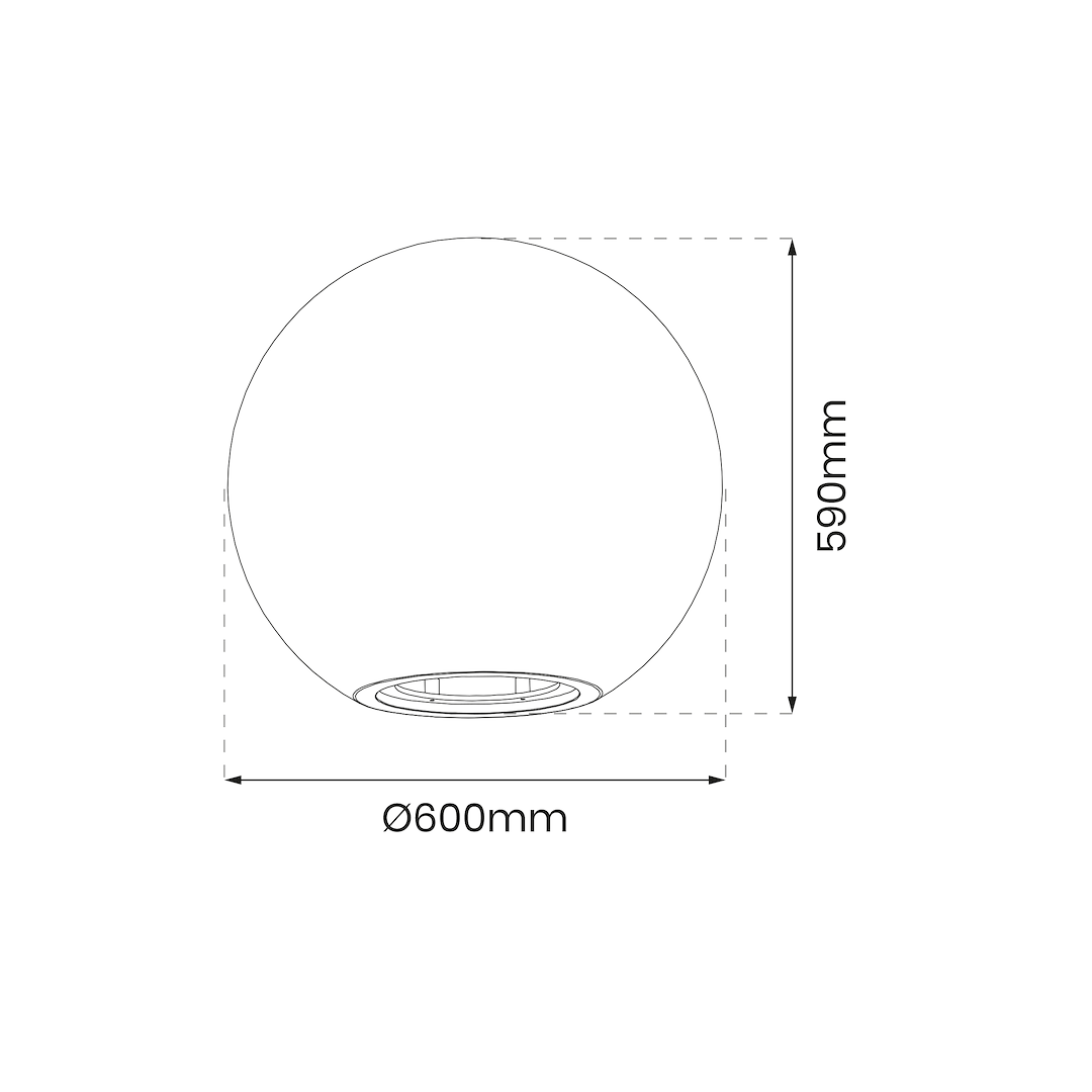 Градинска лампа топка EKO-LIGHT GLOBO Ø600 E27 IP44 EKO0459