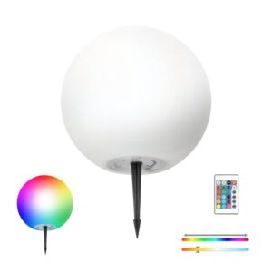 Соларна градинска лампа KOBI GARDEN BALL 30 cm RGB + 3000K LED 003696