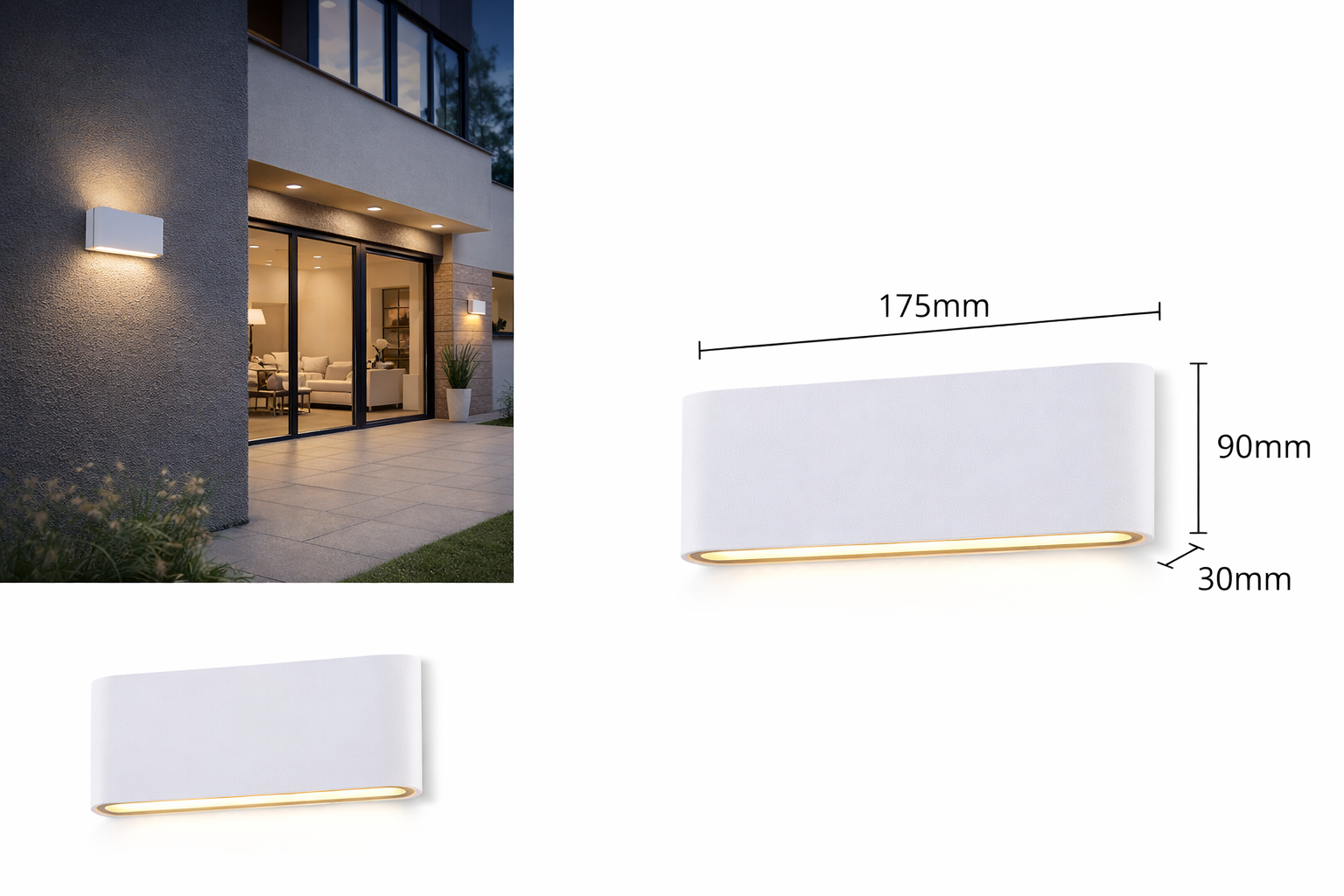 Фасаден LED аплик LAMBARIO 6W 4000K IP65 Бял LG37-0103