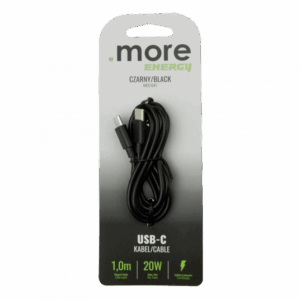USB-C кабел черен 1 m 20W ECO LIGHT ME61647