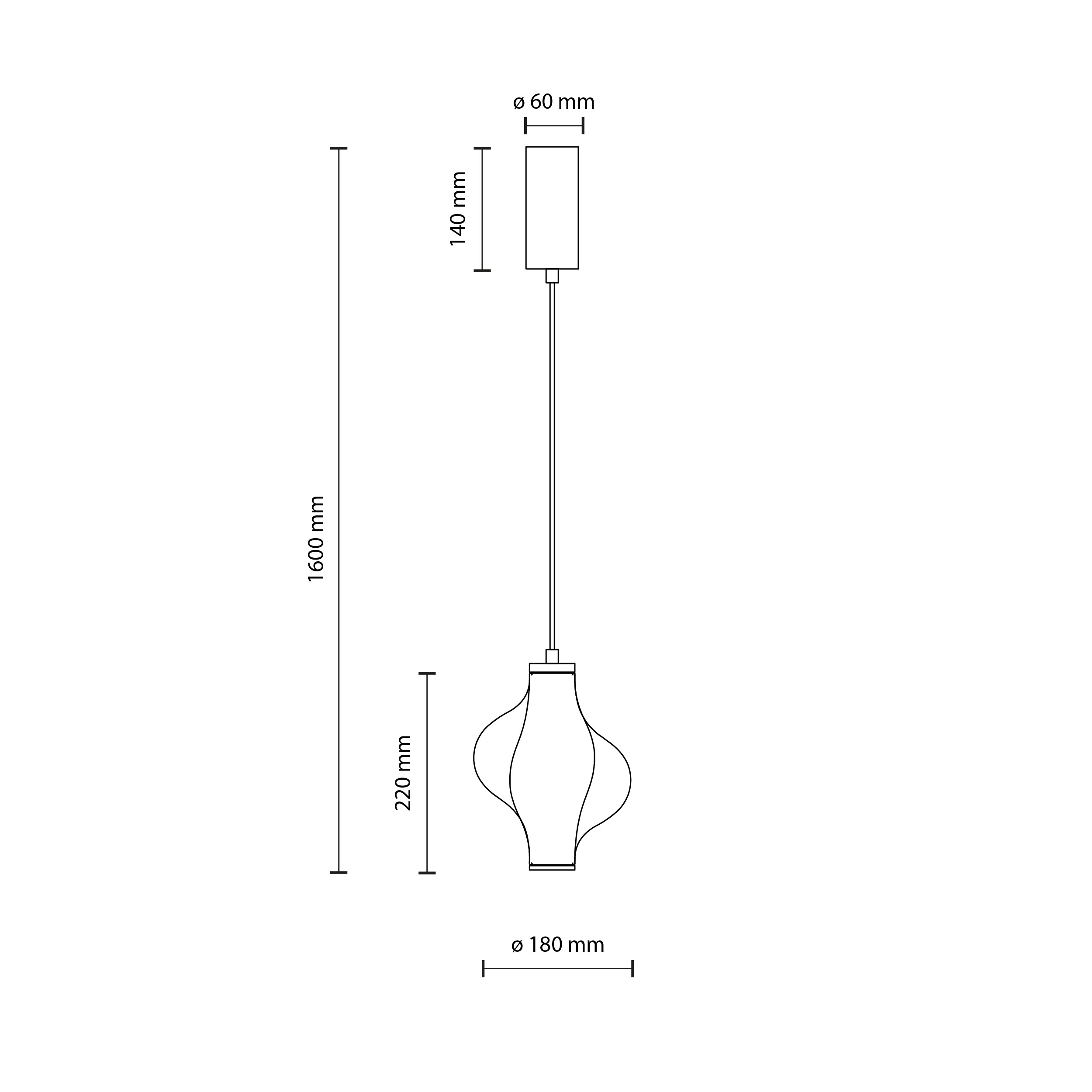 Висяща лампа ELVA BRASS LED 8W TK Lighting TK18212