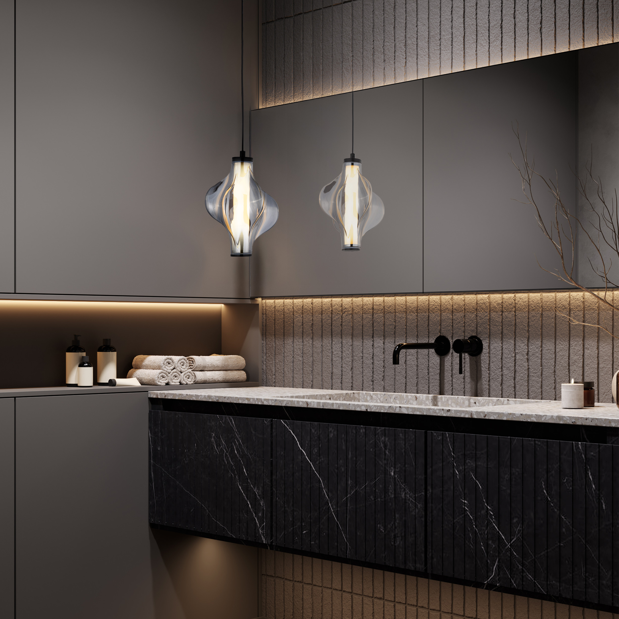 Висяща лампа ELVA BLACK LED 8W TK Lighting TK18213