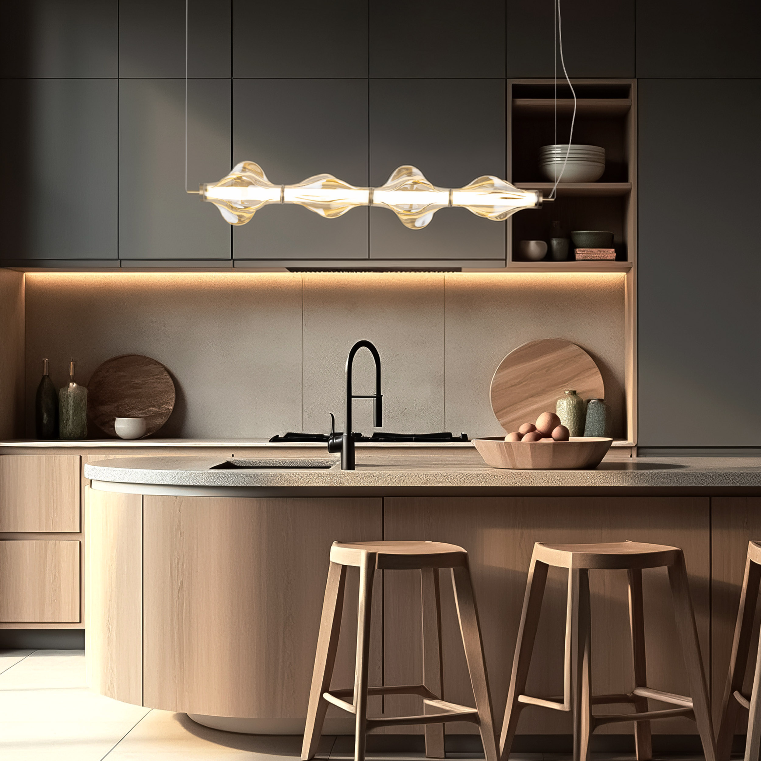 Висяща лампа ELVA BRASS LED 30W TK Lighting TK18216