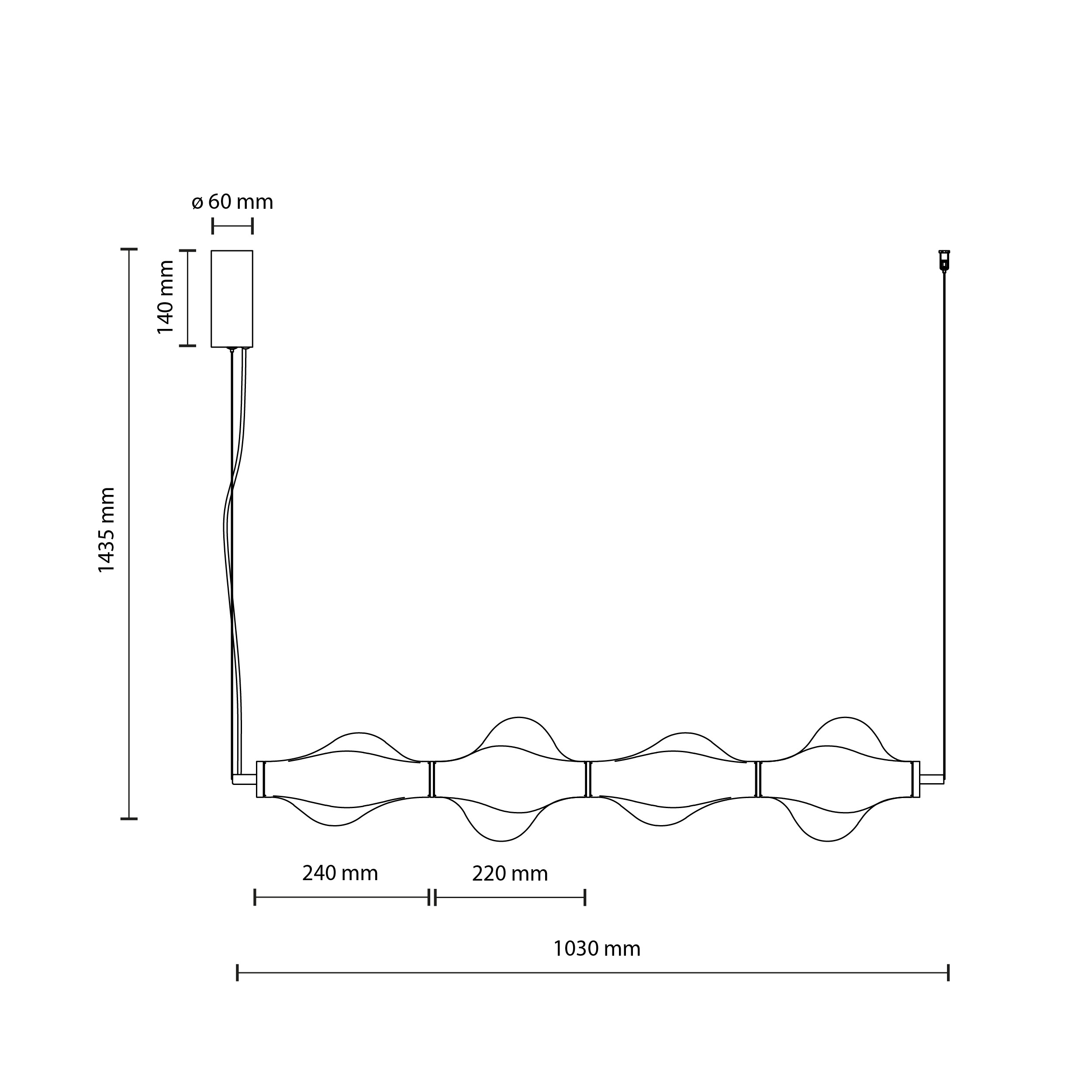 Висяща лампа ELVA BRASS LED 30W TK Lighting TK18216