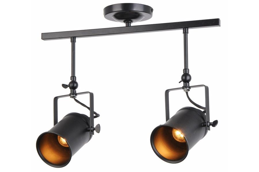 Спот GEMMA 2xE27 черен 55cm E REALITY 638002-02