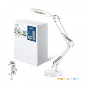 Настолна LED лампа AURIQ LOUPE 10W 3CCT 004826 KOBI бяла