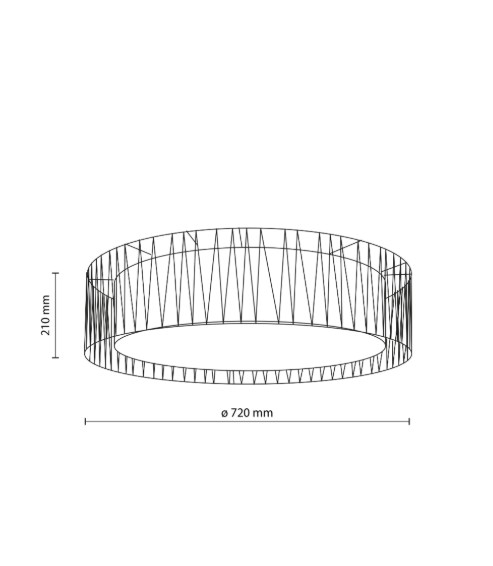 Плафон HARMONY SABIA JUTA 6xE27 TK Lighting TK11463