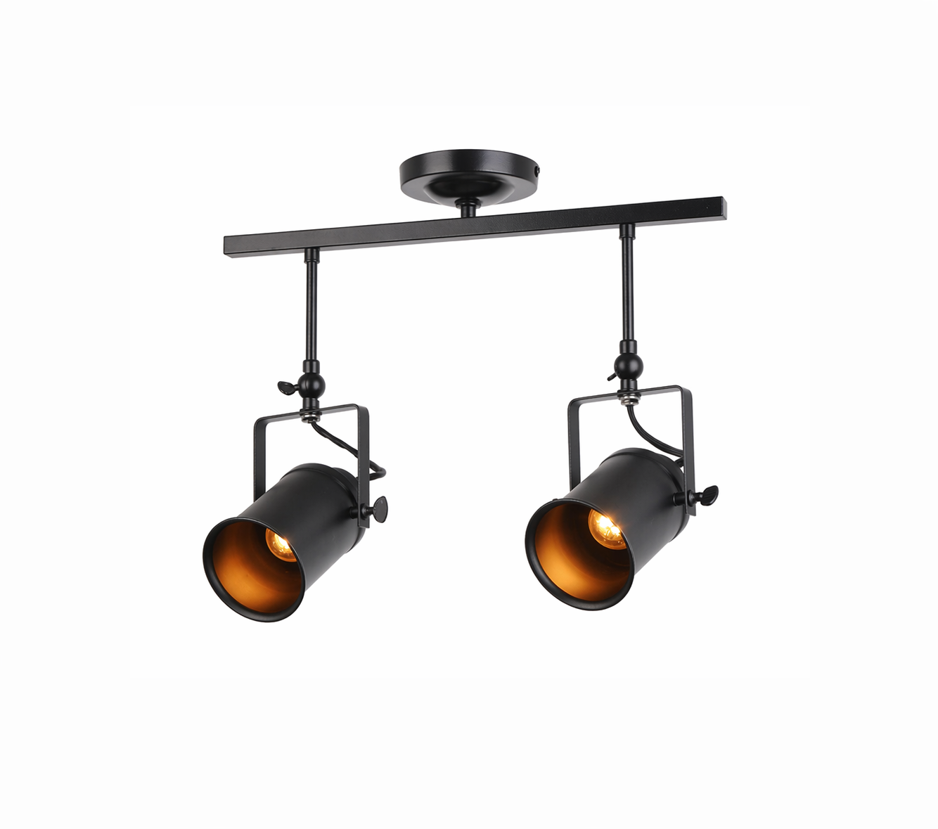 Спот GEMMA 2xE27 черен 55cm E REALITY 638002-02