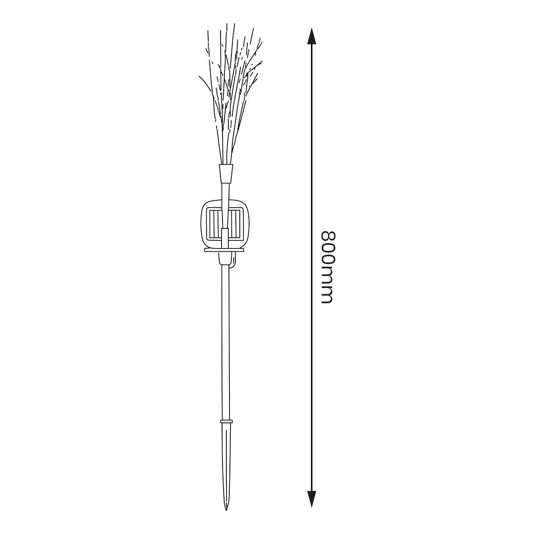 Соларна лампа FIBER 3000K IP44 EKO2498 Milagro