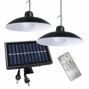 Соларна LED лампа SATURN Двойна 12W 4000K Черна MILAGRO EK09151