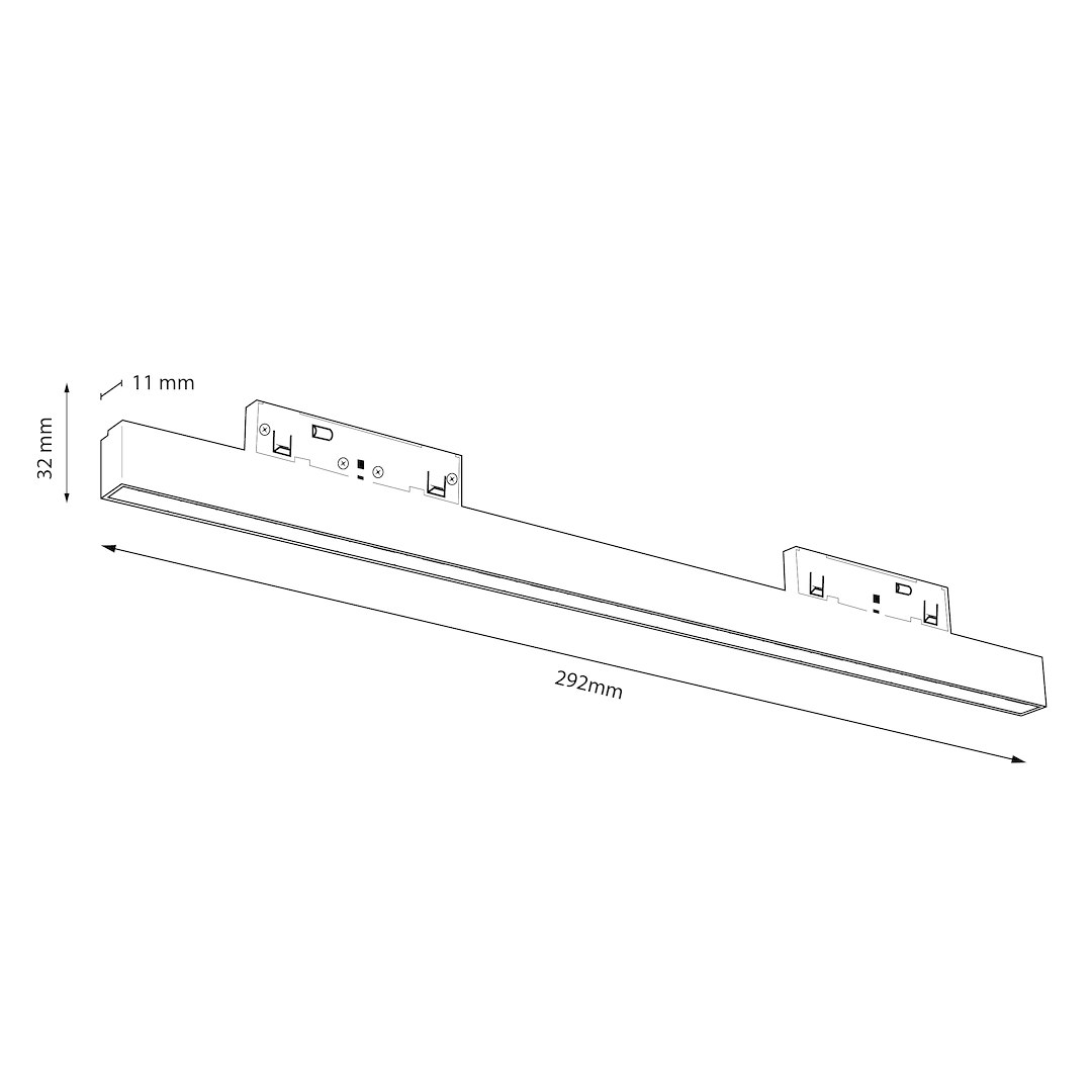Линейно осветително тяло за магнитна шина slim 10W CCT 48V MILAGRO ML2606