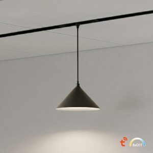 Висяща магнитна лампа CONE slim 7W LED 48V CCT черна MILAGRO ML2617