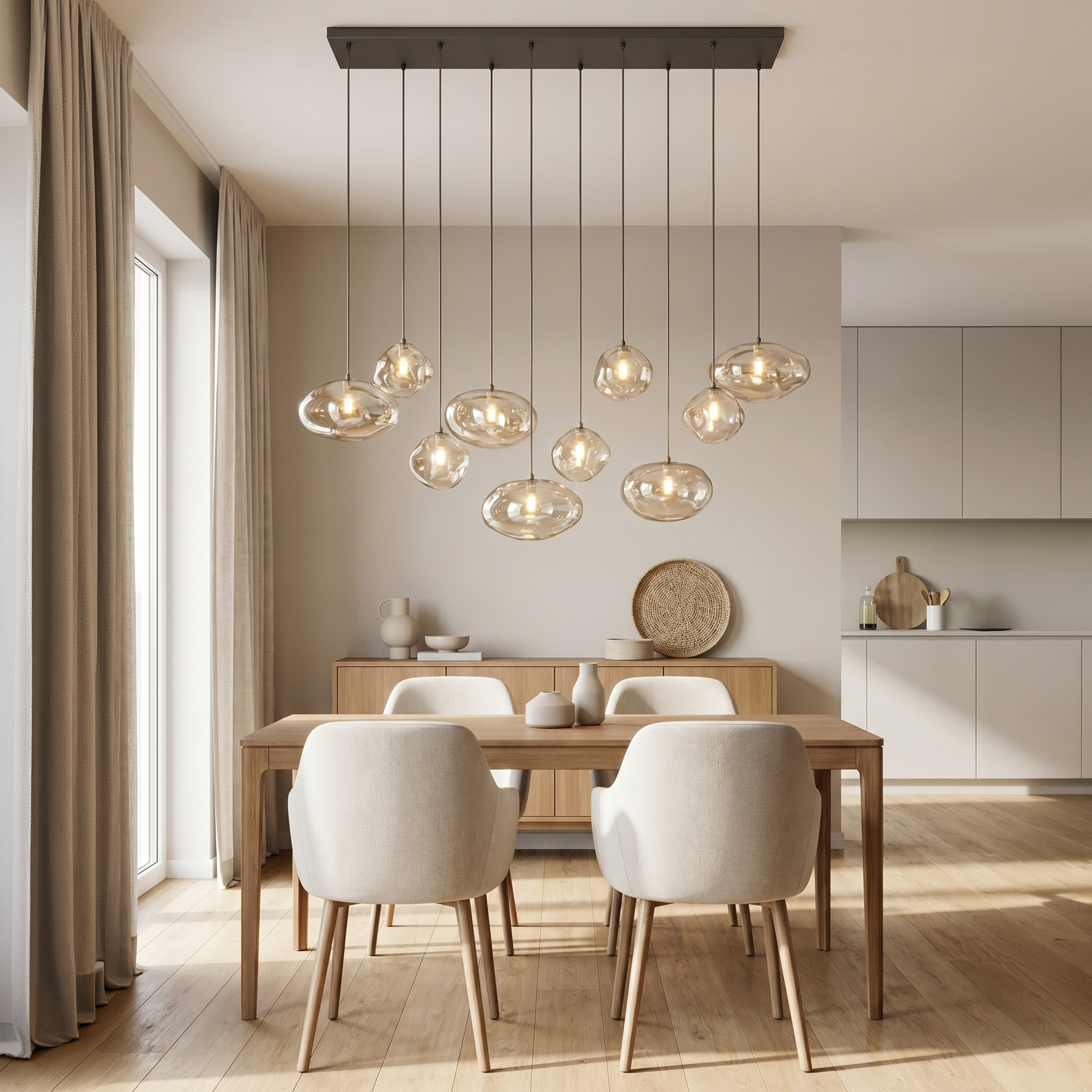 Висяща лампа TK LIGHTING NEBIA NEW BROWN 10xG9 TK11793