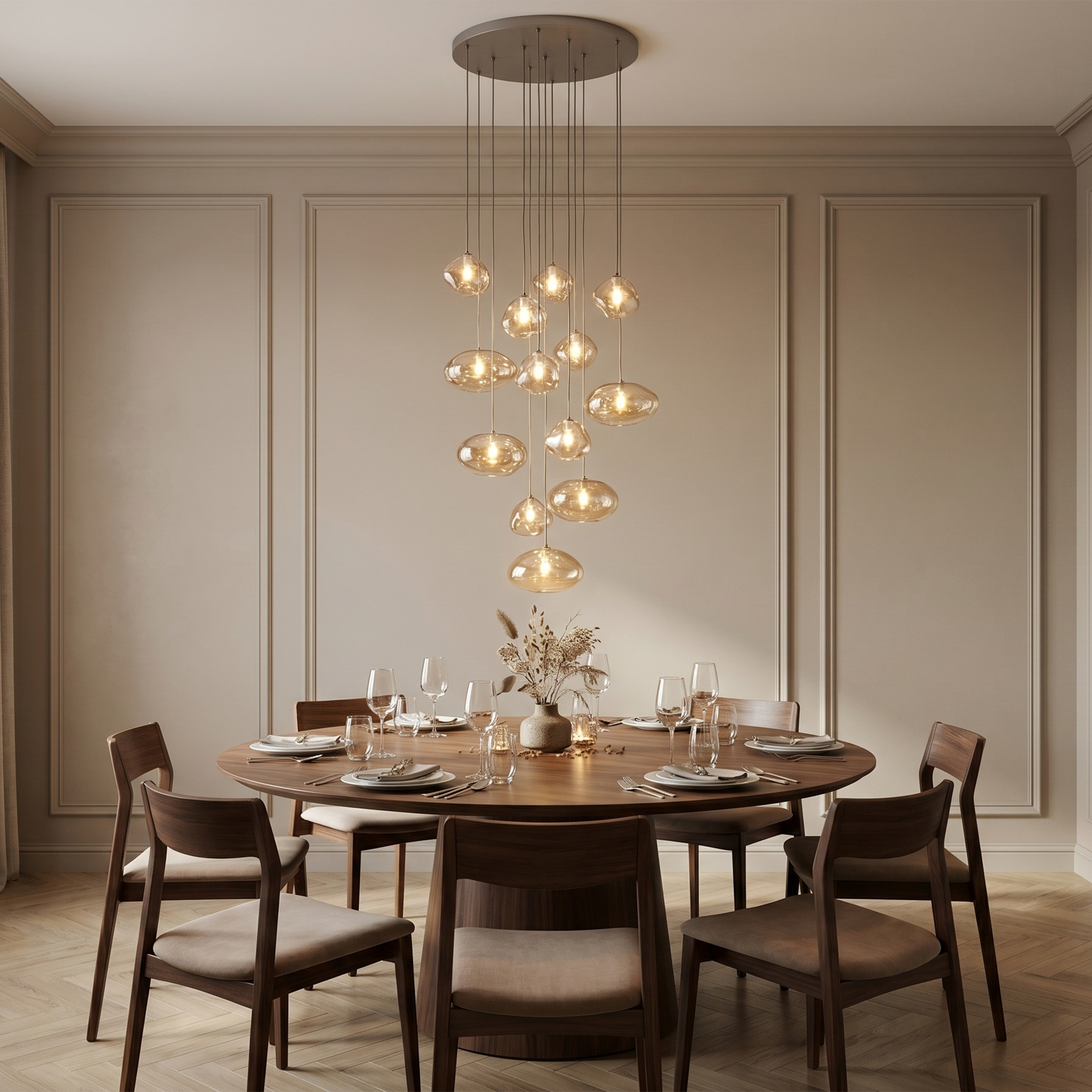 Висяща лампа TK LIGHTING NEBIA NEW BROWN 13xG9 TK11794