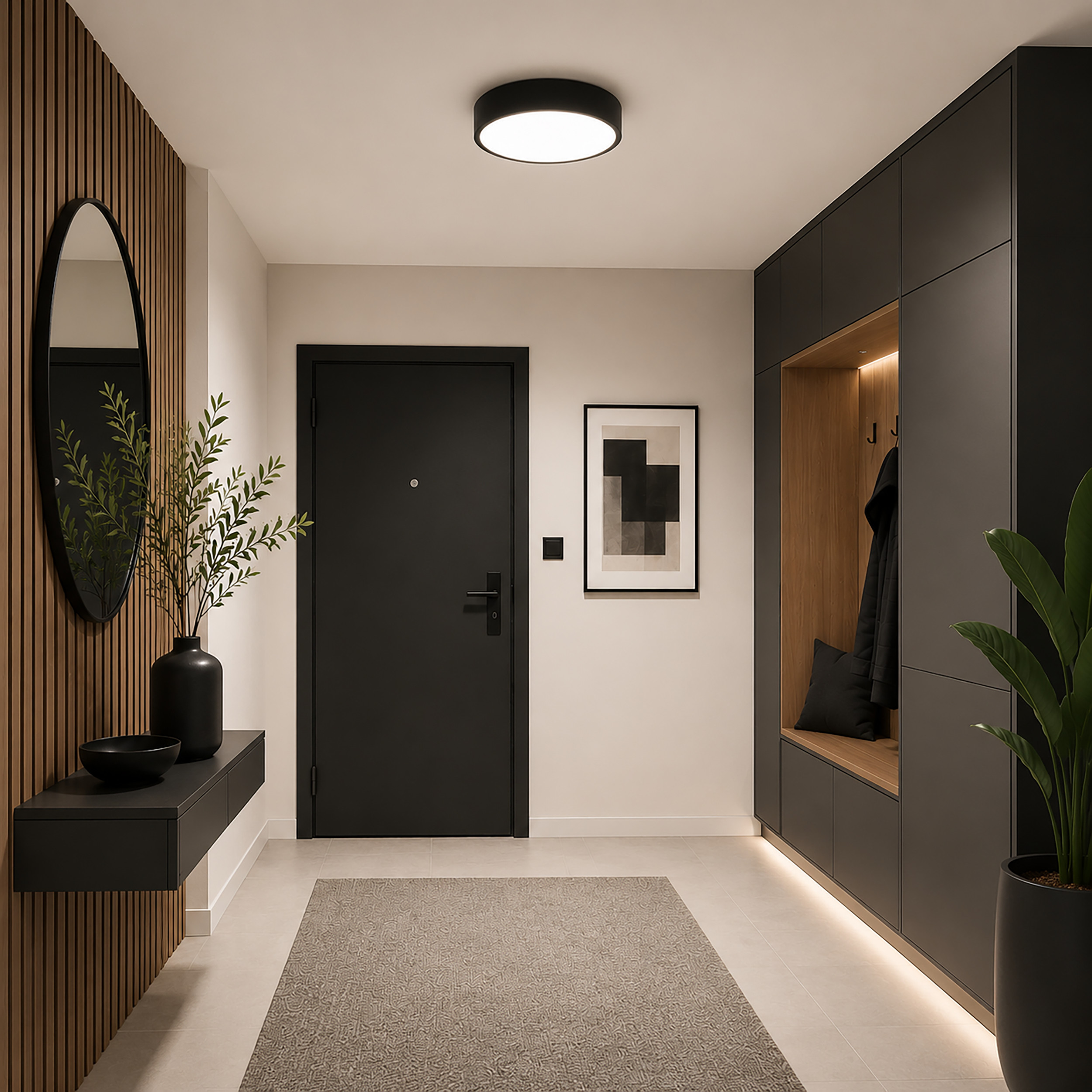 Плафон TK Lighting VELIS BLACK 24W LED 3CCT IP54 Ø300 TK18280