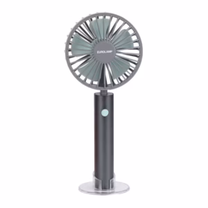 Преносим акумулаторен вентилатор USB Сив EUROLAMP 300-20543