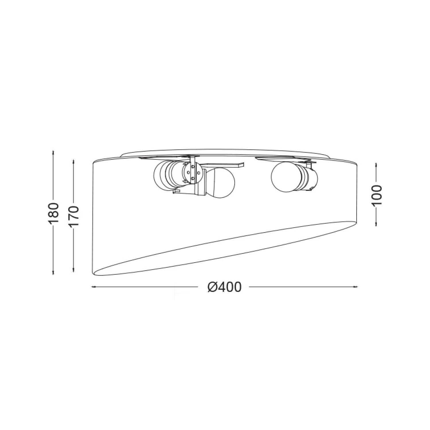 Плафон ACA LIGHTING PABLO 3xE27 Ø400 розов AD8030PP