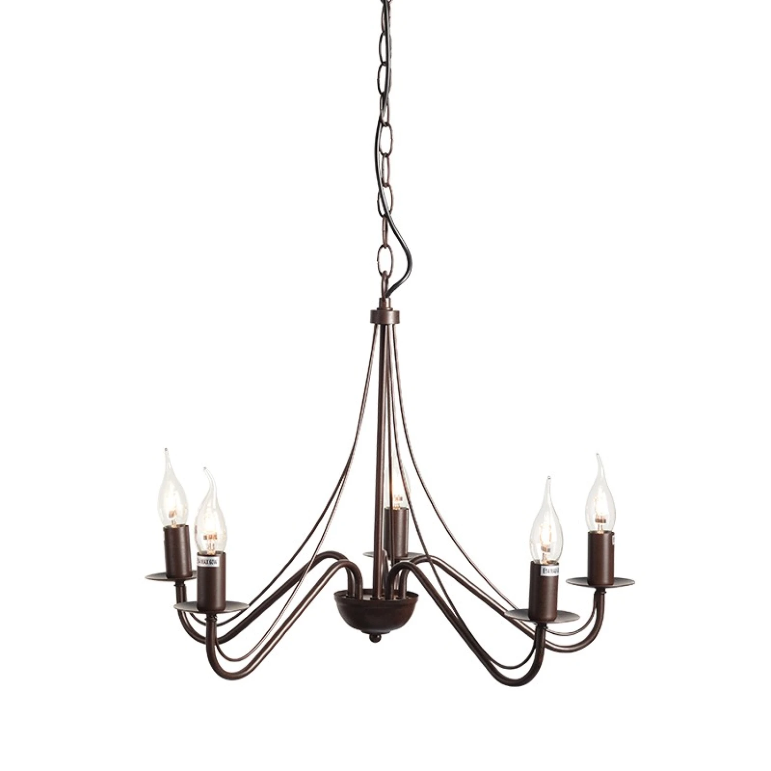 Висяща лампа ACA LIGHTING PALMYRA 5xE14 кафява DLA0015