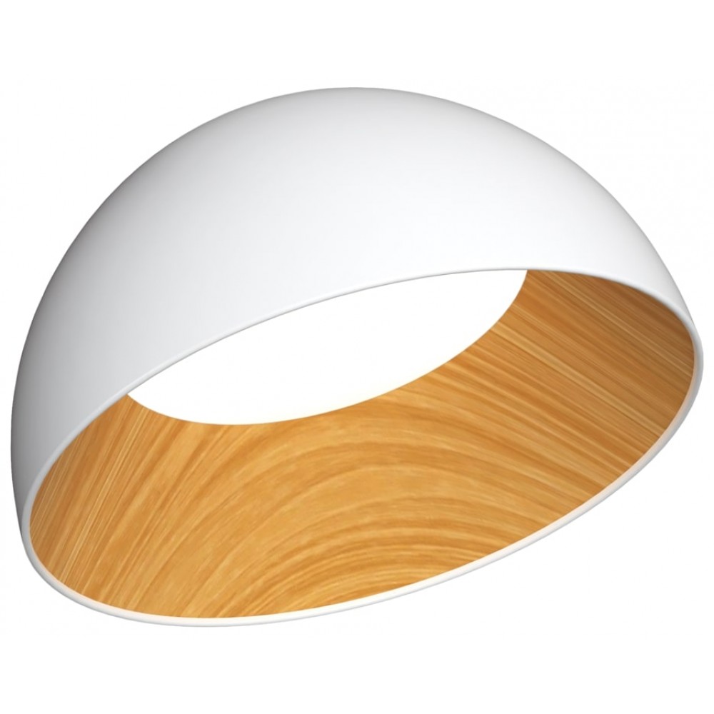 Плафон LUXENTTE LED 54W Бял Дървесен декор Ø500 LX42-115