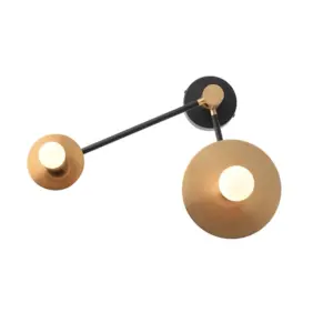Аплик ACA LIGHTING CLOCK 2xE27 месинг OD742W74BR