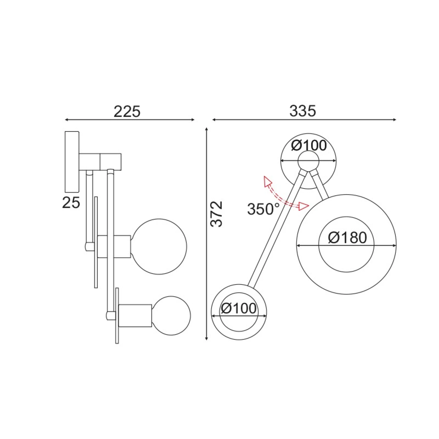 Аплик ACA LIGHTING CLOCK 2xE27 месинг OD742W74BR