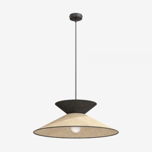 Висяща лампа SOFTA 1 RATTAN BLACK EMIBIG 1768/1