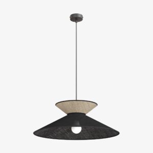 Висяща лампа SOFTA 1 BLACK RATTAN EMIBIG 1770/1