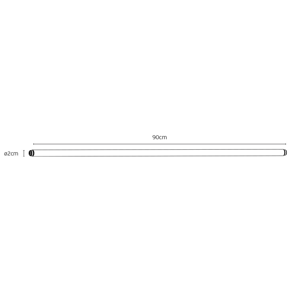 Магнитна декоративна тръба LOOP 90 см Сатен Злато VK LIGHTING VK/04717/TUBE/GDB/90