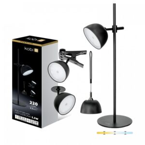 Настолна LED лампа LIZBONA 3.5W CCT IP54 черна KOBI PREMIUM 001966