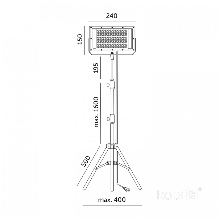 LED лампа за растения FIRON 45W със стойка KOBI 004016