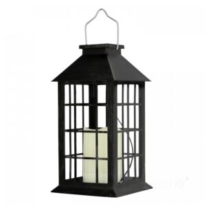 Соларен градински LED фенер CANDELIO 2700K черен KOBI 002234