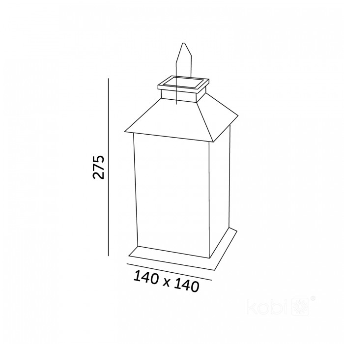 Соларен градински LED фенер CANDELIO 2700K бял KOBI 002233