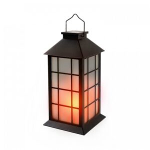 Соларен LED фенер CANDELIO MILKY 1600K IP44 черен KOBI 004500