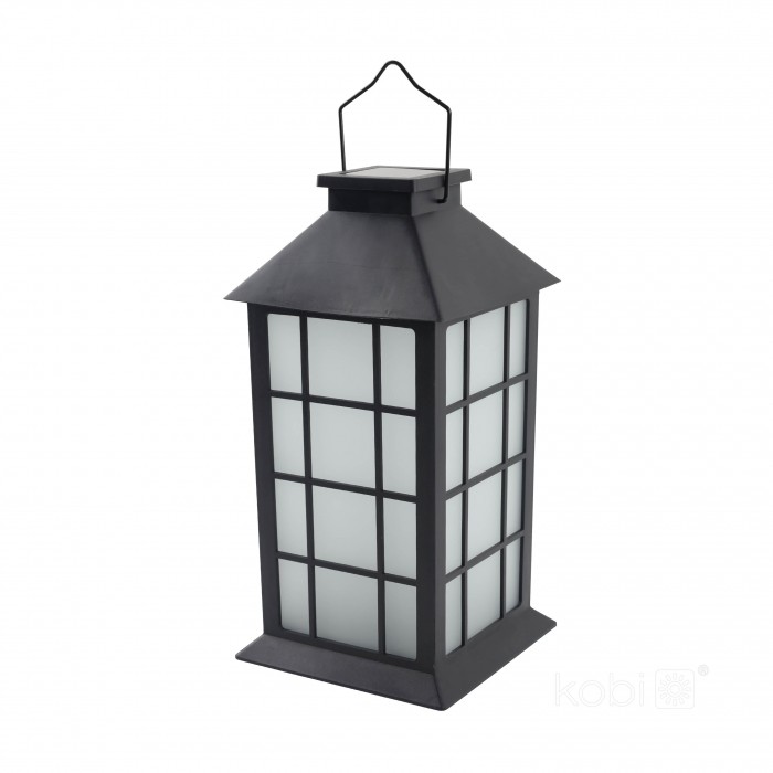 Соларен LED фенер CANDELIO MILKY 1600K IP44 черен KOBI 004500