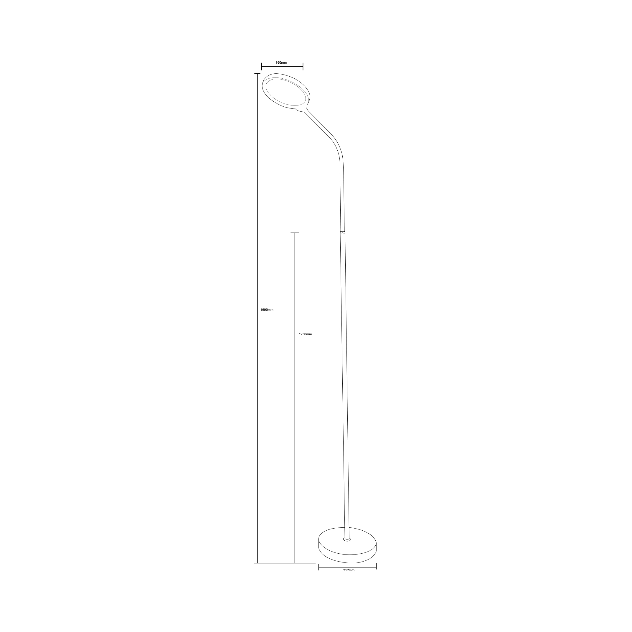 Стояща лампа 10W LED 3000–6000K бяла ZUMA LINE SM-609-WH