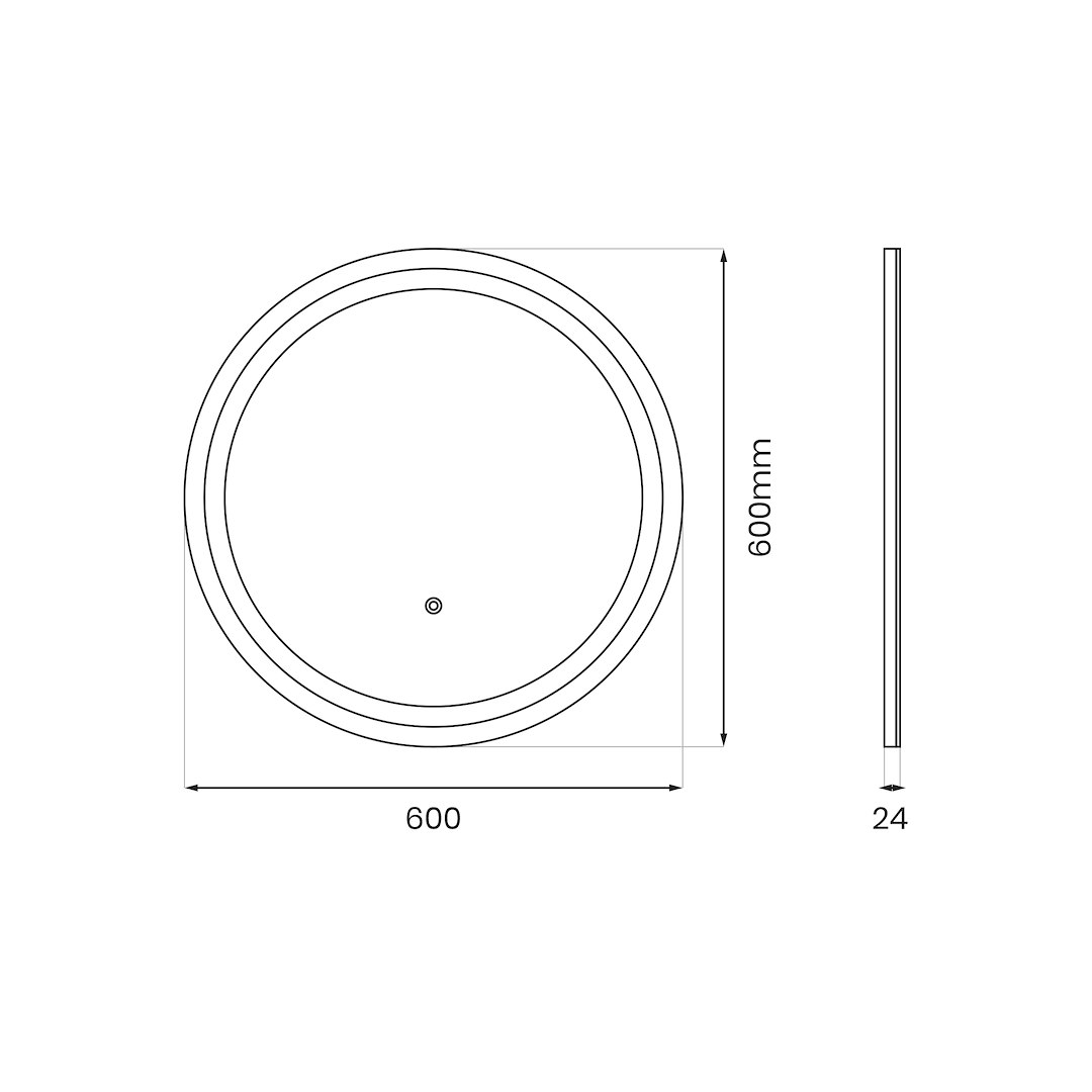 LED огледало LAGUNA FI Ø60 см 16W CCT димируемо MILAGRO ML2824