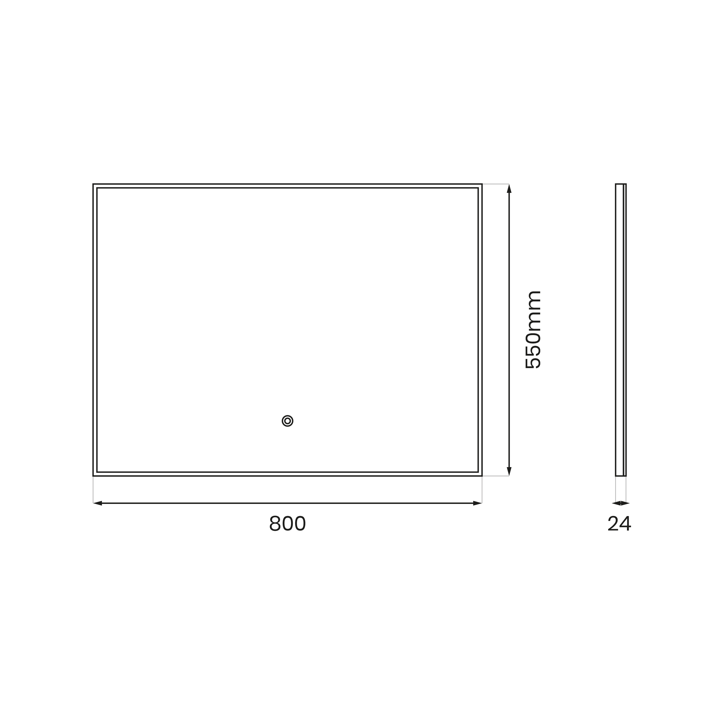 LED огледало WONDER 80x60 см 20W CCT димируемо MILAGRO ML2827