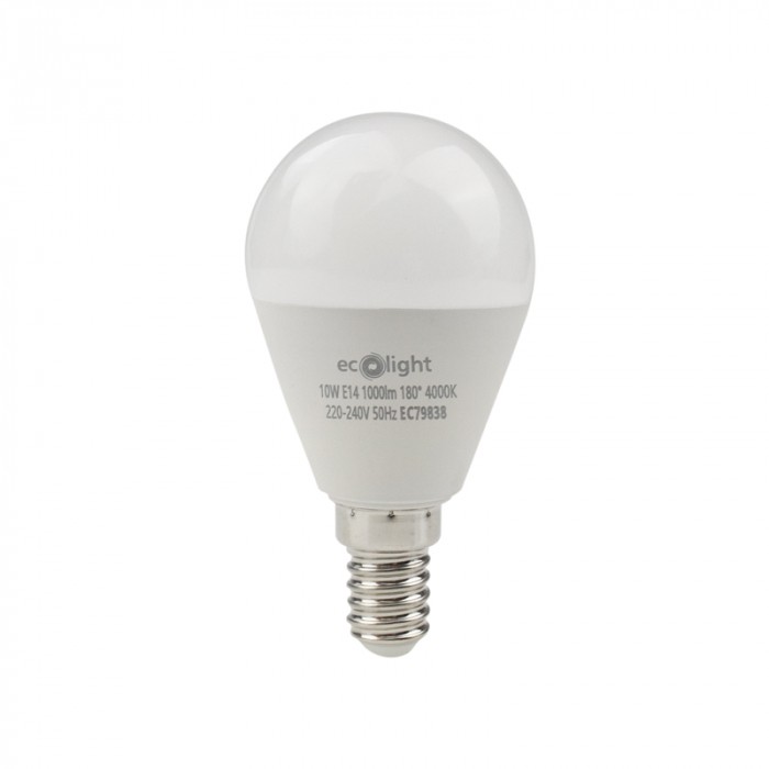 LED крушка G45 E14 10W 4000K 1000 lm ECO LIGHT EC79838