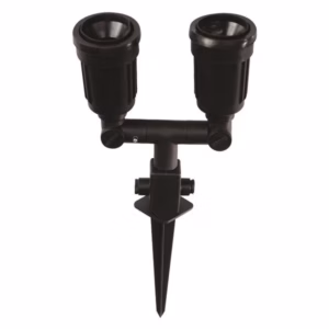Двоен градински спот Eurolamp за PAR38 черен IP44 – 147-68901