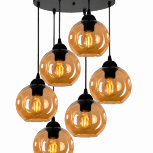 Висящо осветление LOFT GLASS 6xE27 KMP564 FIBRAM