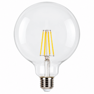LED филаментна крушка G125 7W E27 3000K FIBRAM A3
