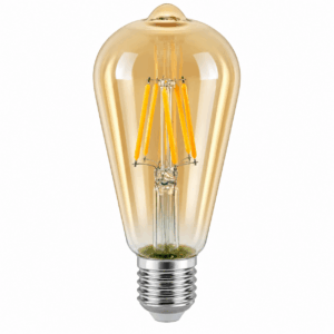LED филаментна крушка ST64 4W E27 3000K кехлибар FIBRAM – A4