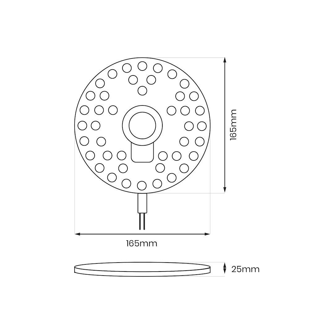 LED модул FIX 20W 2050 lm 3000K Ø165 мм MILAGRO EKM0462