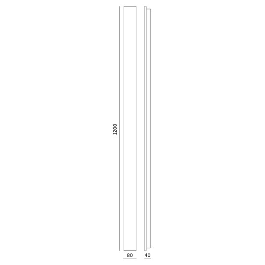 LED фасаден аплик KOBI MIRANA S 25 W 4000 K черен – 004719