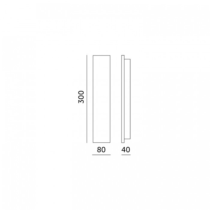 LED фасаден аплик KOBI MIRANA S 8 W 4000 K черен – 004717