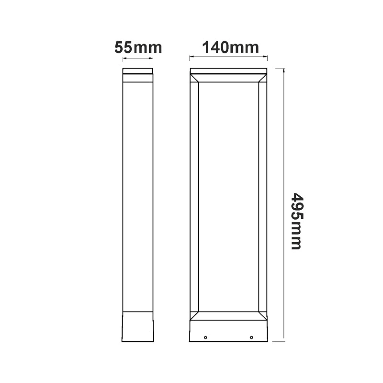 LED градинска лампа RIPI 8W 180 lm 3000K IP54 сива ACA LIGHTING LG1312G-495
