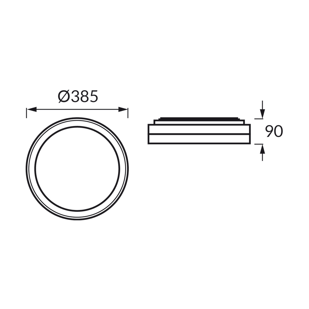 Плафон FIGARO C 3xE27 черен STRÜHM Ø38.5 см – 04787