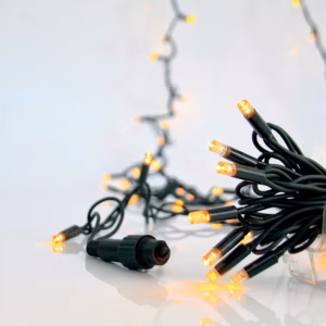 Коледна LED завеса 3 м × 0.6 м 144 LED топло бяла светлина IP65 EUROLAMP – 600-09581