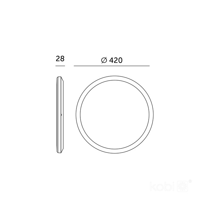 LED плафон със сензор за движение и дистанционно управление KOBI Premium NIVERA CIRCLE 32W 3CCT IP54 – 004108